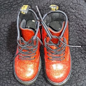 Dr. Martens Red Glitter Boots